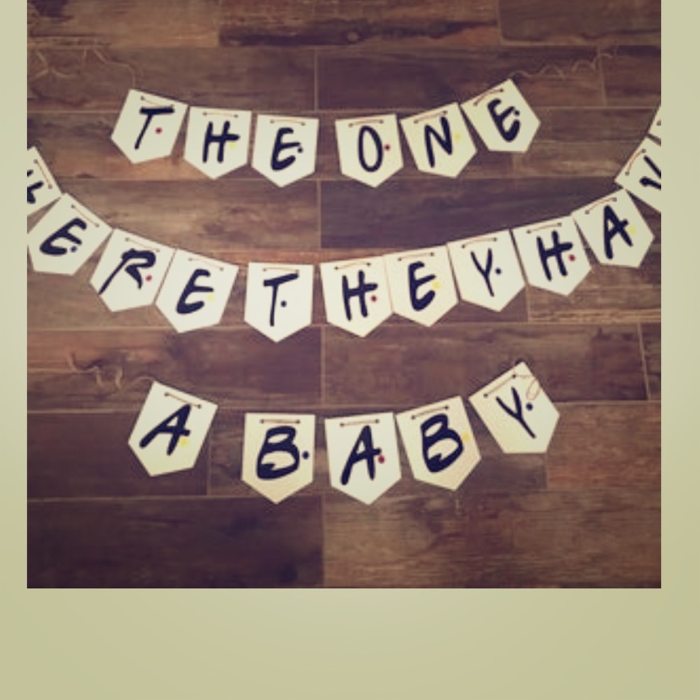 Friends baby shower banner